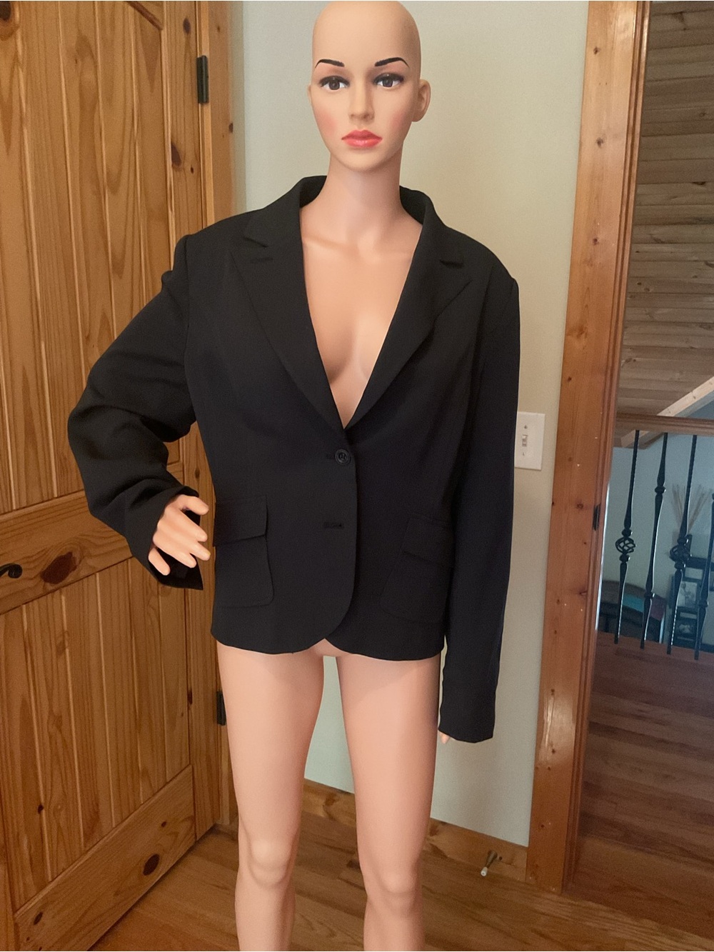 Chadwicks Black Women's Two-Button Tailored Blazer